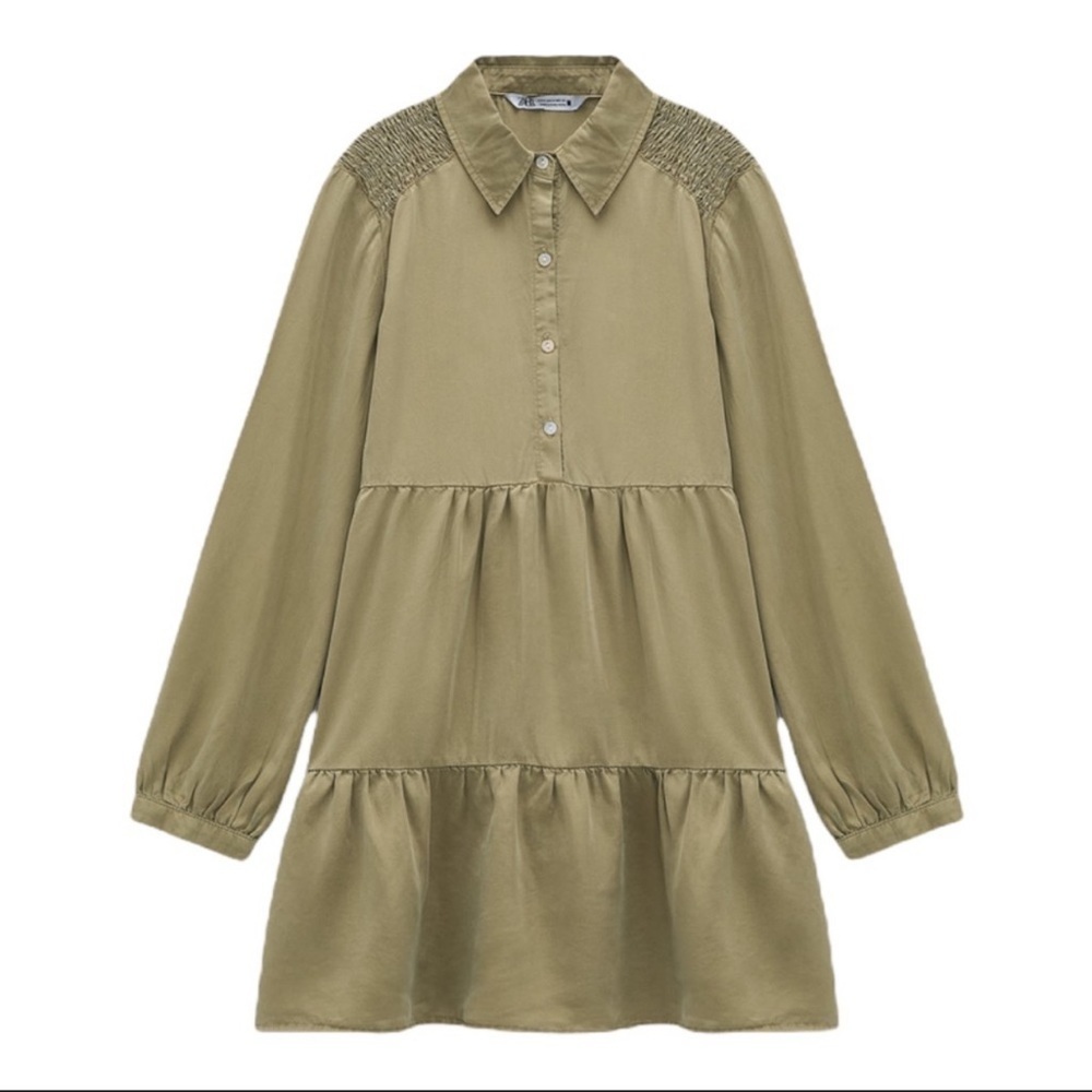 Zara light khaki mini dress - Picture 5 of 6